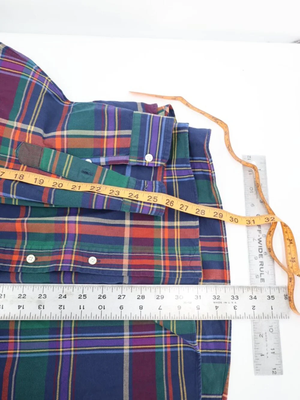 Polo Ralph Lauren Shirt Mens 3XB flesh pony Plaid Cotton Button Down Long Sleeve